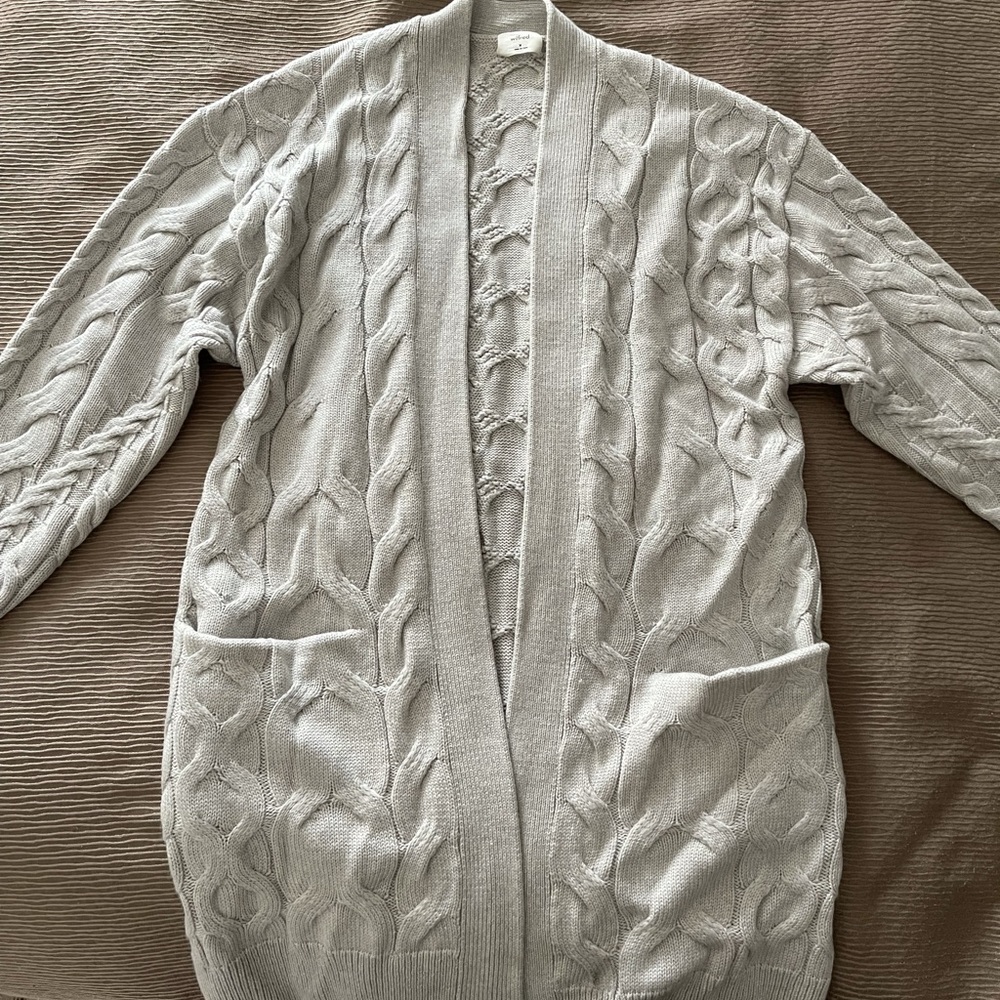 Wilfred Charlisa Long Cardigan Light Gray